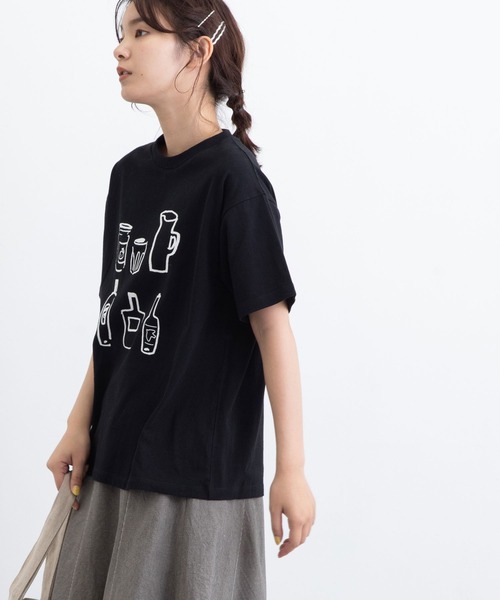 POU DOU DOU（プードゥドゥ）の「ボトルプリントTee（Tシャツ/カットソー・レディース・ブラック/オフホワイト・3）」の12枚目の写真
