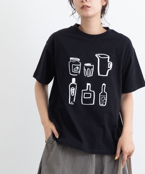 POU DOU DOU（プードゥドゥ）の「ボトルプリントTee（Tシャツ/カットソー・レディース・ブラック/オフホワイト・3）」の13枚目の写真
