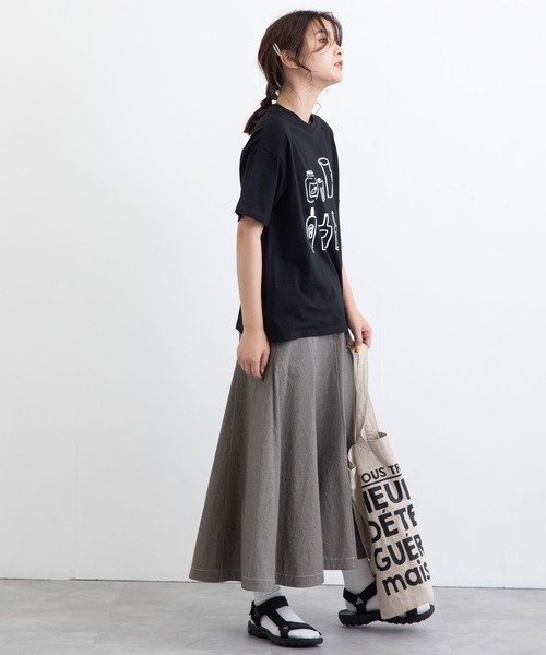 POU DOU DOU（プードゥドゥ）の「ボトルプリントTee（Tシャツ/カットソー・レディース・ブラック/オフホワイト・3）」の17枚目の写真