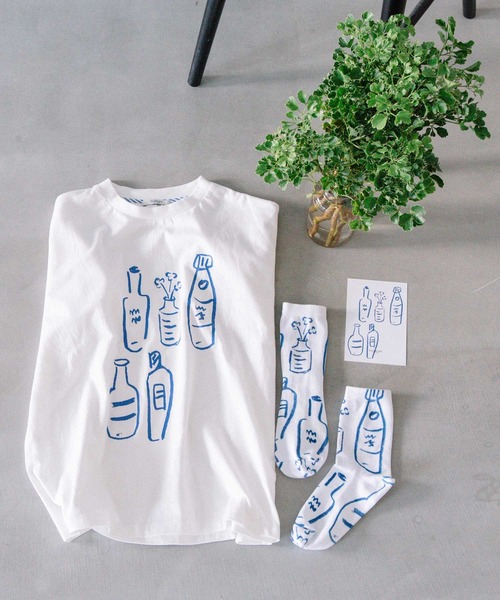POU DOU DOU（プードゥドゥ）の「ボトルプリントTee（Tシャツ/カットソー・レディース・ブラック/オフホワイト・3）」の18枚目の写真