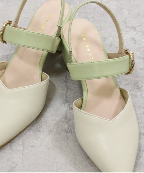 JELLY BEANS(ジェリービーンズ)の「ベルトバックバンドミュールパンプス<ふわさら>(204-52782)JELLY BEANS(ジェリービーンズ)(パンプス・レディース・ブラック/ベージュ/グリーン・SS/S/M/L/LL)」の20枚目の写真