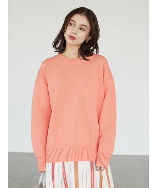 Green　Parks（グリーンパークス）の「かるくてゆったりニットプルオーバー＊（ニット/セーター・レディース・ブラック/パープル/オフホワイト/ピンク/グリーン・FREE）」の10枚目の写真