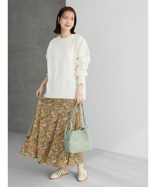 Green　Parks（グリーンパークス）の「かるくてゆったりニットプルオーバー＊（ニット/セーター・レディース・ブラック/パープル/オフホワイト/ピンク/グリーン・FREE）」の15枚目の写真