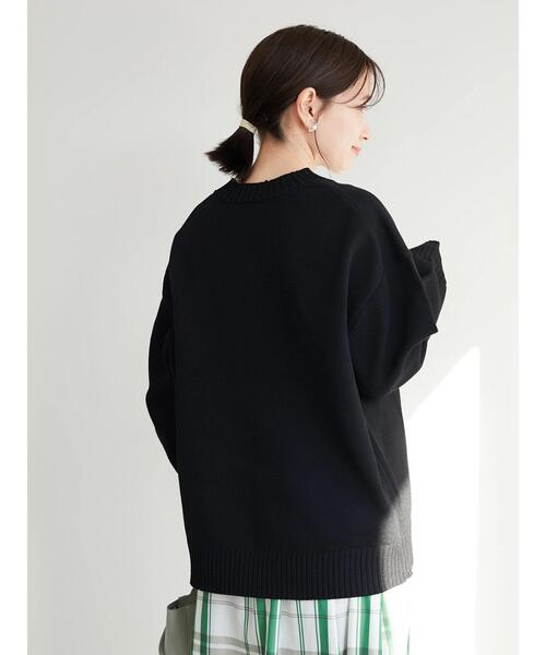 Green　Parks（グリーンパークス）の「かるくてゆったりニットプルオーバー＊（ニット/セーター・レディース・ブラック/パープル/オフホワイト/ピンク/グリーン・FREE）」の20枚目の写真