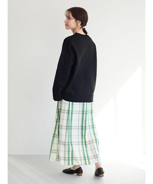 Green　Parks（グリーンパークス）の「かるくてゆったりニットプルオーバー＊（ニット/セーター・レディース・ブラック/パープル/オフホワイト/ピンク/グリーン・FREE）」の22枚目の写真