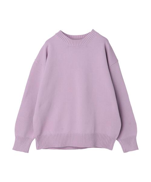 Green　Parks（グリーンパークス）の「かるくてゆったりニットプルオーバー＊（ニット/セーター・レディース・ブラック/パープル/オフホワイト/ピンク/グリーン・FREE）」の7枚目の写真