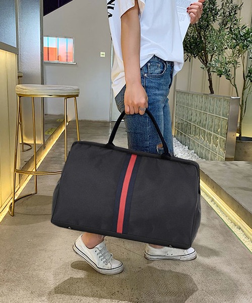 LUGG NAGG（ラグナグ）の「がま口 ストライプテープ付き ボストン