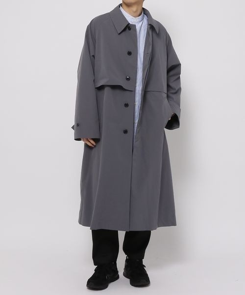 LOWRYS FARM(ローリーズファーム)の「ウェザースリットヨークコート 261615(トレンチコート・メンズ・チャコールグレー/グリーン/アイボリー・MEDIUM/LARGE)」の5枚目の写真