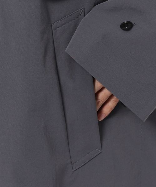 LOWRYS FARM(ローリーズファーム)の「ウェザースリットヨークコート 261615(トレンチコート・メンズ・チャコールグレー/グリーン/アイボリー・MEDIUM/LARGE)」の6枚目の写真