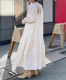 Alley by w closet | 【2022S/S】【Alley】ハリハリ生地後ろあきボリュームワンピース(ワンピース)