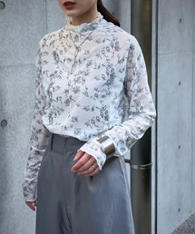 &g'aime | 【＆g'aime】花柄シアータートルネック(Tシャツ/カットソー)