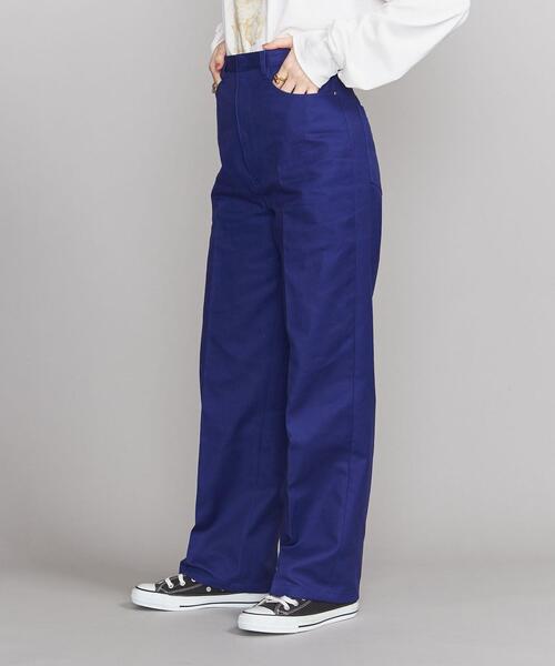 BEAUTY&YOUTH UNITED ARROWS（ビューティーアンドユースユナイテッドアローズ）の「BY コットンサージ センタープレス ストレートパンツ -ウォッシャブル-◆（その他パンツ・レディース・ブラック/オフホワイト/ロイヤルブルー・S/M）」の4枚目の写真