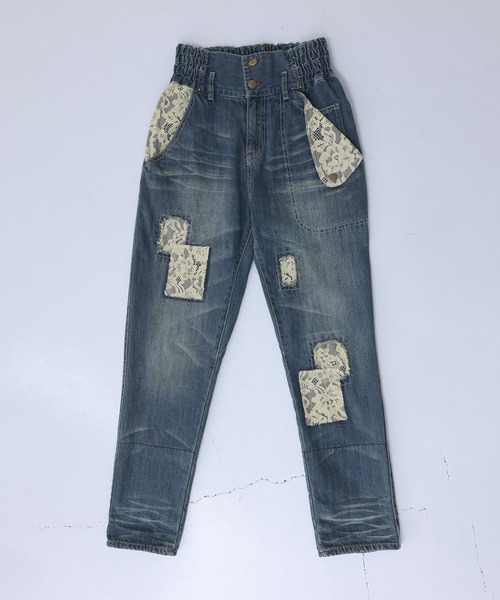 レースサルエルデニムパンツ』（デニムパンツ）｜somari imagination