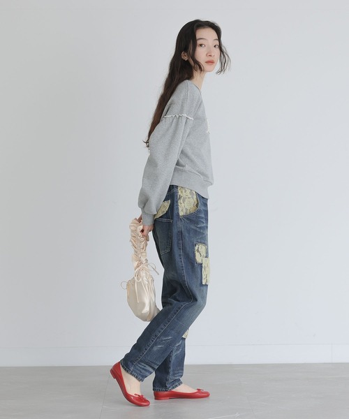 レースサルエルデニムパンツ』（デニムパンツ）｜somari imagination