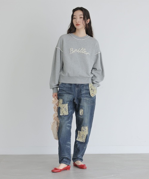 レースサルエルデニムパンツ』（デニムパンツ）｜somari imagination