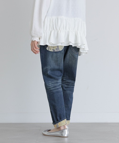 somari imagination(ソマリ イマジネーション)の「『レースサルエルデニムパンツ』(デニムパンツ・レディース・ネイビー・1/2)」の16枚目の写真