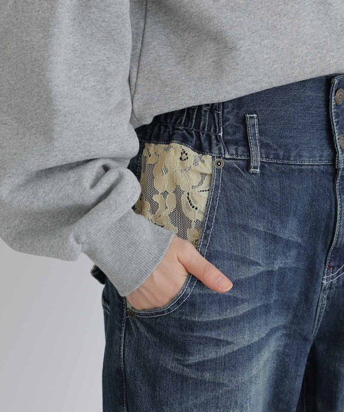 レースサルエルデニムパンツ』（デニムパンツ）｜somari imagination