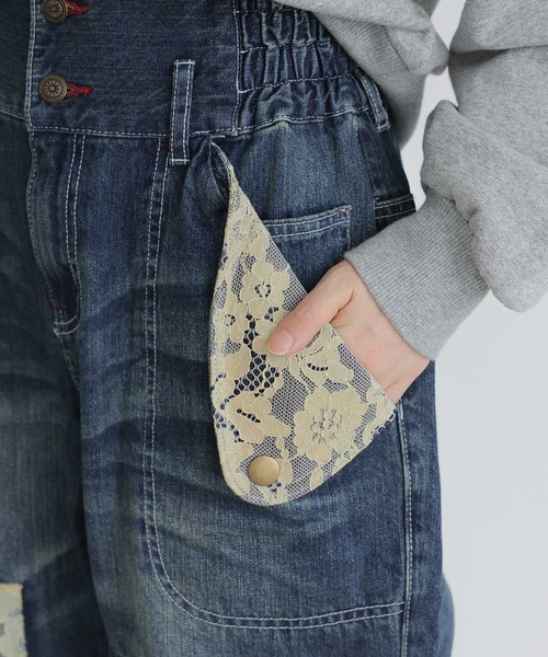 レースサルエルデニムパンツ』（デニムパンツ）｜somari imagination