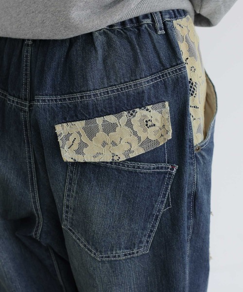 somari imagination(ソマリ イマジネーション)の「『レースサルエルデニムパンツ』(デニムパンツ・レディース・ネイビー・1/2)」の22枚目の写真