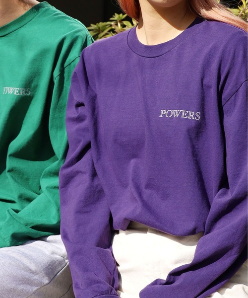 POWERS(パワーズ)の「POWERS/パワーズ DOGS LS TEE ロングスリーブTシャツ(Tシャツ/カットソー・メンズ・ライム/グリーン/パープル・L/M/XL)」の3枚目の写真