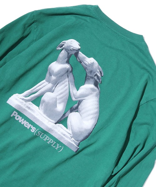 POWERS(パワーズ)の「POWERS/パワーズ DOGS LS TEE ロングスリーブTシャツ(Tシャツ/カットソー・メンズ・ライム/グリーン/パープル・L/M/XL)」の2枚目の写真