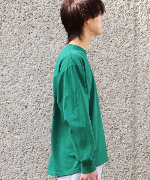 POWERS(パワーズ)の「POWERS/パワーズ DOGS LS TEE ロングスリーブTシャツ(Tシャツ/カットソー・メンズ・ライム/グリーン/パープル・L/M/XL)」の4枚目の写真