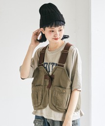 CUBE SUGAR | 高密度ツイルデニムアウトドアハンティングベスト(ベスト)