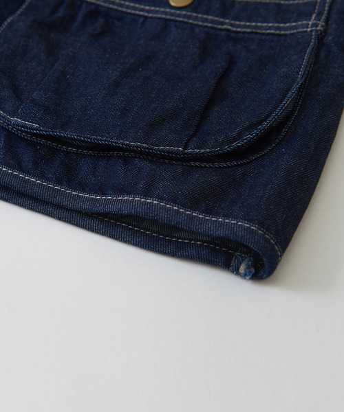 CUBE SUGAR(キューブシュガー)の「高密度ツイルデニムアウトドアハンティングベスト(ベスト・レディース・ベージュ/カーキ/ワンウォッシュ/キナリ・M)」の7枚目の写真