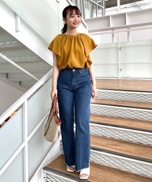 OPAQUE.CLIP（オペークドットクリップ）の「◆スクエアトゥシリンダーヒールミュール（サンダル・レディース・ブラック/ダークグリーン/オフホワイト・02/03）」の4枚目の写真