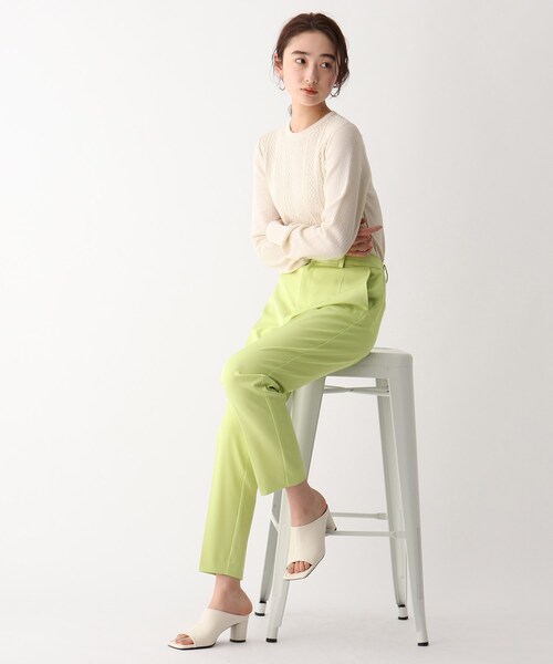 OPAQUE.CLIP（オペークドットクリップ）の「◆スクエアトゥシリンダーヒールミュール（サンダル・レディース・ブラック/ダークグリーン/オフホワイト・02/03）」の18枚目の写真