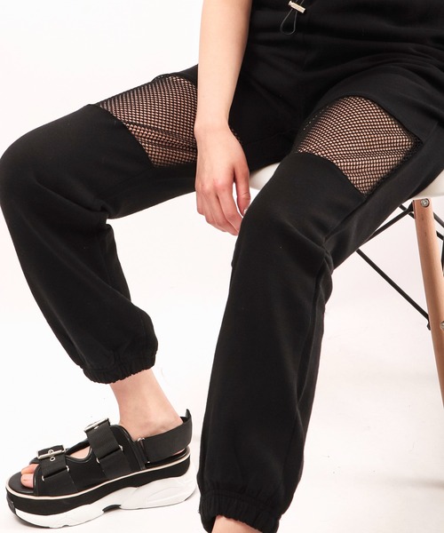 BLACK JACKALL CROWN(ブラックジャッカルクラウン)の「BLACK JACKALL CROWN ガーゼ裏毛 メッシュ切り替え パンツ(その他パンツ・レディース・カーキ/グレー/ブラック・M)」の1枚目の写真