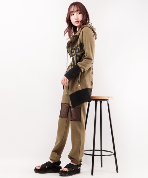 BLACK JACKALL CROWN(ブラックジャッカルクラウン)の「BLACK JACKALL CROWN ガーゼ裏毛 メッシュ切り替え パンツ(その他パンツ・レディース・カーキ/グレー/ブラック・M)」の15枚目の写真