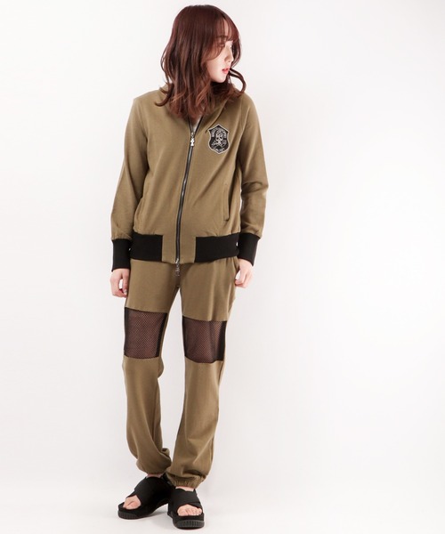 BLACK JACKALL CROWN(ブラックジャッカルクラウン)の「BLACK JACKALL CROWN ガーゼ裏毛 メッシュ切り替え パンツ(その他パンツ・レディース・カーキ/グレー/ブラック・M)」の18枚目の写真