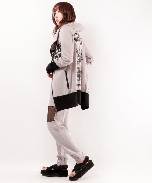BLACK JACKALL CROWN(ブラックジャッカルクラウン)の「BLACK JACKALL CROWN ガーゼ裏毛 メッシュ切り替え パンツ(その他パンツ・レディース・カーキ/グレー/ブラック・M)」の5枚目の写真