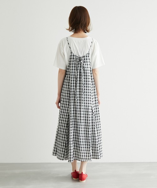 ROPE' PICNIC（ロペピクニック）の「【2WAY】ギンガムチェックワンピース（ワンピース・レディース・ブラック/ベージュ/ライトグリーン・38）」の5枚目の写真