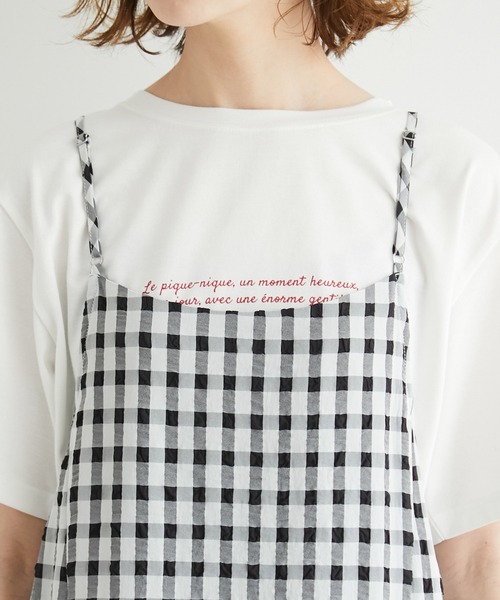 ROPE' PICNIC（ロペピクニック）の「【2WAY】ギンガムチェックワンピース（ワンピース・レディース・ブラック/ベージュ/ライトグリーン・38）」の7枚目の写真