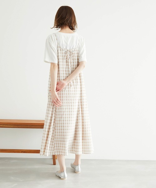 ROPE' PICNIC（ロペピクニック）の「【2WAY】ギンガムチェックワンピース（ワンピース・レディース・ブラック/ベージュ/ライトグリーン・38）」の18枚目の写真