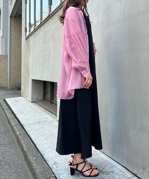 INGNI（イング）の「ラメシアーBIG／シャツ（シャツ/ブラウス・レディース・ブルー/イエロー/アイボリー/ピンク/ミント/ピンク系/ブラウン/パープル・M）」の10枚目の写真