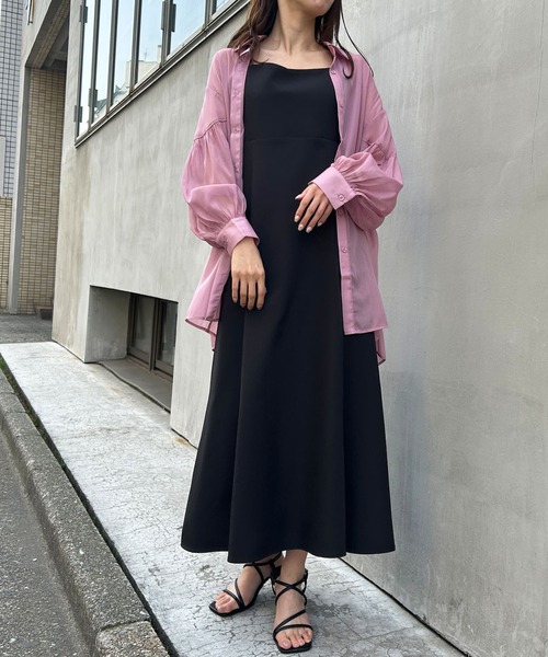 INGNI（イング）の「ラメシアーBIG／シャツ（シャツ/ブラウス・レディース・ブルー/イエロー/アイボリー/ピンク/ミント/ピンク系/ブラウン/パープル・M）」の12枚目の写真