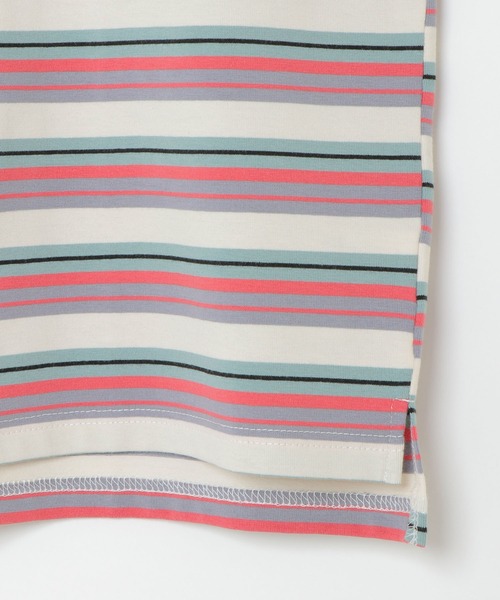 LBC(エルビーシー)の「カラフルボーダーリンガーTシャツ(Tシャツ/カットソー・レディース・グレー/ブラウン・L/M)」の6枚目の写真