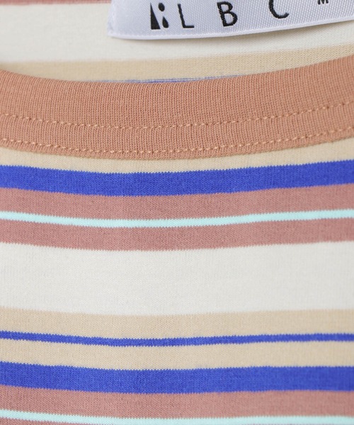LBC(エルビーシー)の「カラフルボーダーリンガーTシャツ(Tシャツ/カットソー・レディース・グレー/ブラウン・L/M)」の8枚目の写真