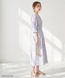 【HitoHana×ROPE' PICNIC】花柄ワンピース