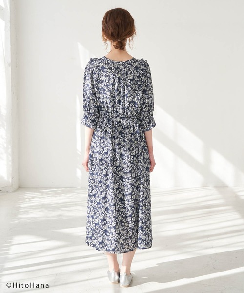 ROPE' PICNIC(ロペピクニック)の「【HitoHana×ROPE' PICNIC】花柄ワンピース(ワンピース・レディース・ブルー系その他/ピンク系その他・38)」の13枚目の写真