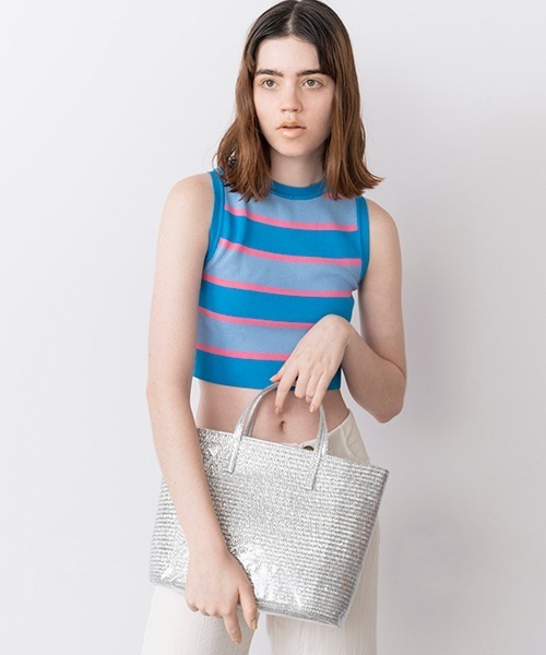 Casselini（キャセリーニ）の「Casselini(キャセリーニ)カラーブレードバッグ小（ハンドバッグ・レディース・シルバー/ゴールド/ベージュ/ブルー・FREE）」の19枚目の写真