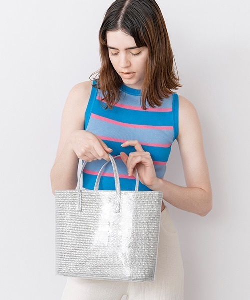 Casselini（キャセリーニ）の「Casselini(キャセリーニ)カラーブレードバッグ小（ハンドバッグ・レディース・シルバー/ゴールド/ベージュ/ブルー・FREE）」の20枚目の写真