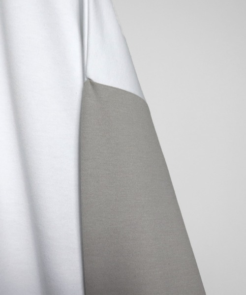 Confirm（コンファーム）の「Confirm / コンファーム カラースリーブ ポンチルーズカットソー（Tシャツ/カットソー・メンズ・チャコールグレー/テラコッタ/ホワイト/ホワイト×グレー・M/L）」の6枚目の写真