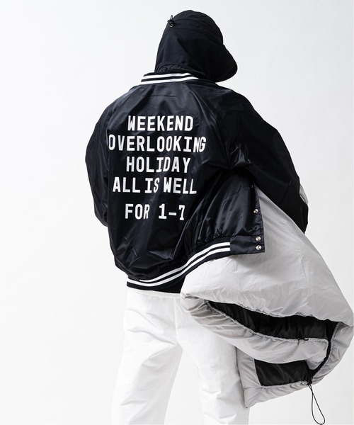 417 EDIFICE（フォーワンセブンエディフィス）の「【NIKS / ニックス】  WEEKEND Satin BBジャケット（スタジャン・メンズ・ブラック/グリーン/ブルー・MEDIUM/LARGE）」の2枚目の写真