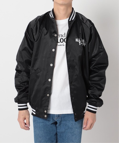417 EDIFICE（フォーワンセブンエディフィス）の「【NIKS / ニックス】  WEEKEND Satin BBジャケット（スタジャン・メンズ・ブラック/グリーン/ブルー・MEDIUM/LARGE）」の12枚目の写真