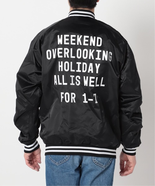 417 EDIFICE（フォーワンセブンエディフィス）の「【NIKS / ニックス】  WEEKEND Satin BBジャケット（スタジャン・メンズ・ブラック/グリーン/ブルー・MEDIUM/LARGE）」の15枚目の写真
