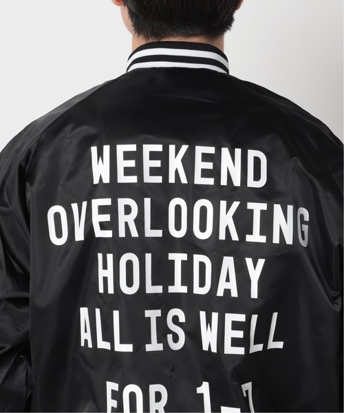 417 EDIFICE（フォーワンセブンエディフィス）の「【NIKS / ニックス】  WEEKEND Satin BBジャケット（スタジャン・メンズ・ブラック/グリーン/ブルー・MEDIUM/LARGE）」の16枚目の写真